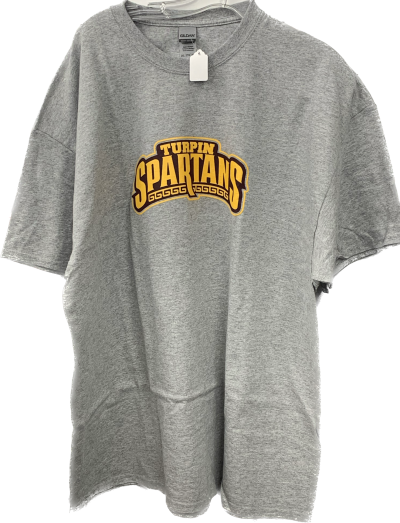 Turpin Sport Grey Spartan logo 90/10 cotton /poly T